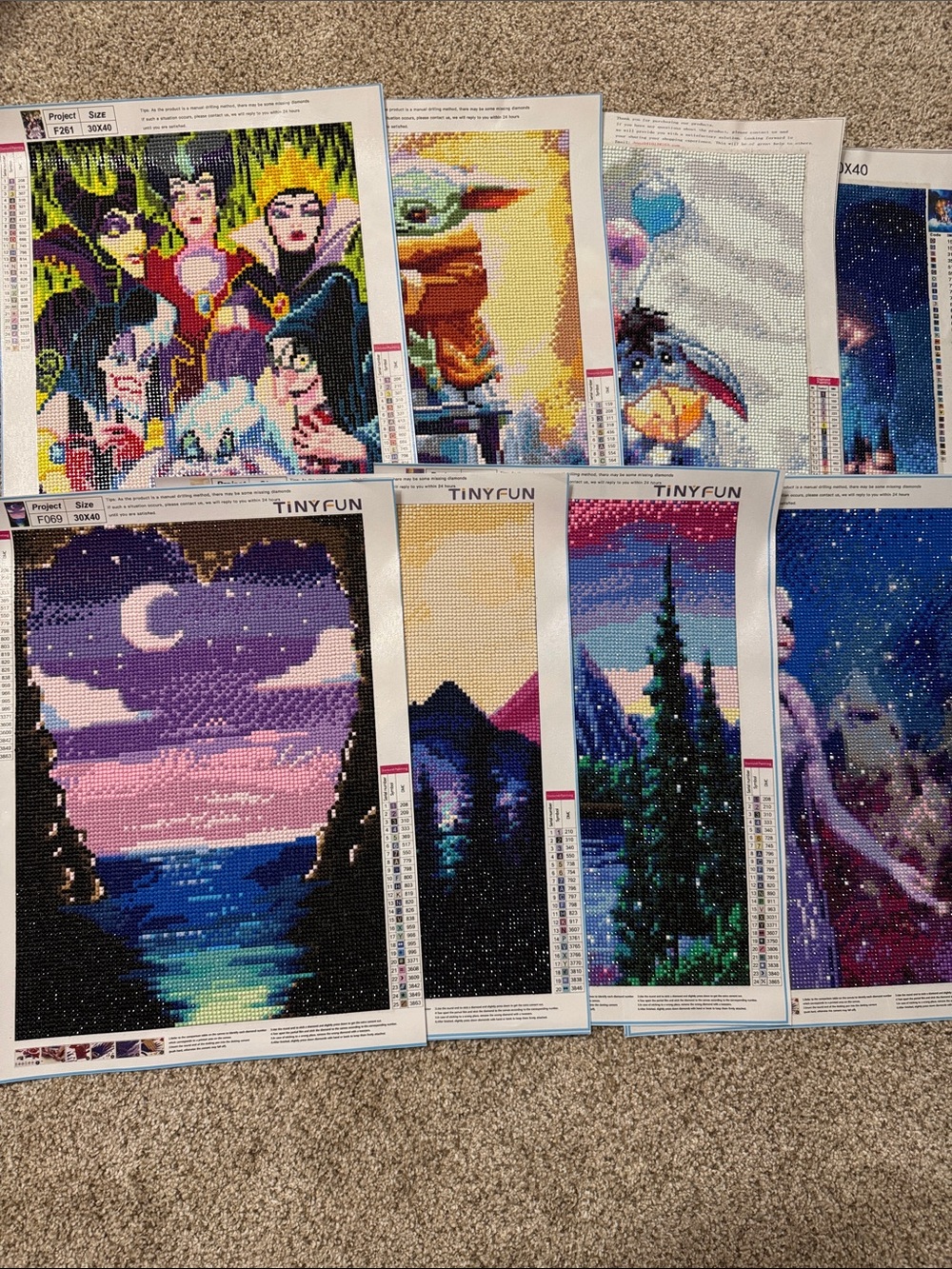 Diamond Art Kit - Assorted Multicolor Home Art Canvases